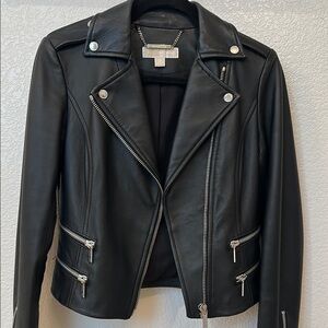 Black Leather Biker Jacket